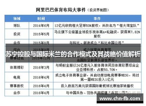 苏宁控股与国际米兰的合作模式及其战略价值解析 苏宁控股与国际米兰的合作模式及其战略价值解析